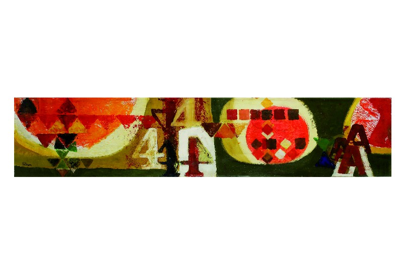 1966<br>Serigrafia/Tempera<br>40 ^ 190 > cm